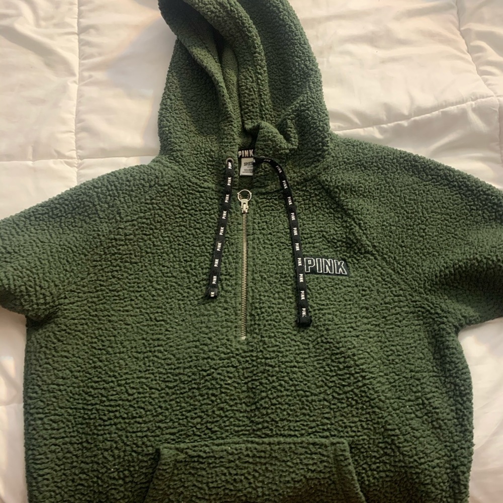 Olive VS Pink Sherpa Hoodie!!